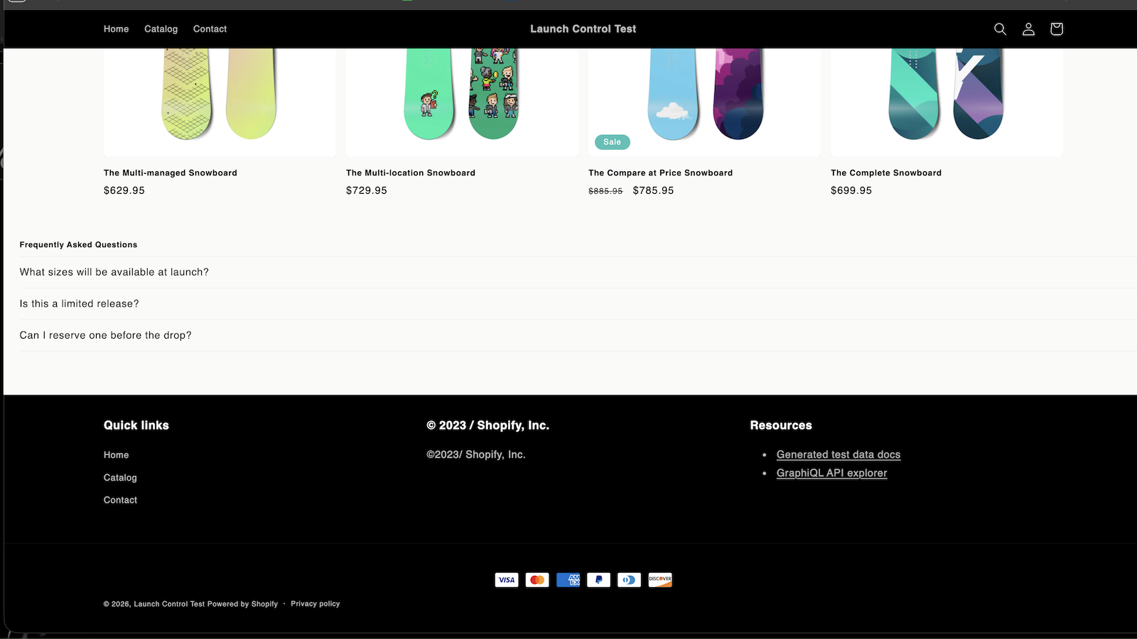 Product FAQ section on storefront